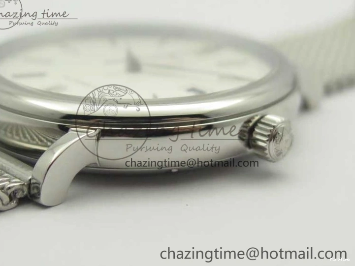MIROTIME 0520 Portofino Automatic SS MKF 1:1 Best Edition White Dial On SS Mesh Bracelet A2892 V TechFriendly 7205